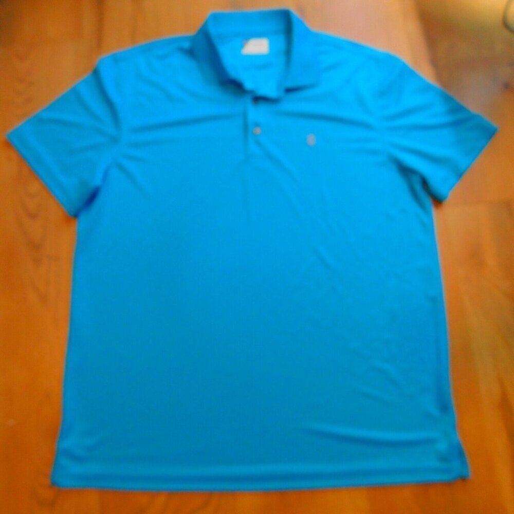Izod Golf Polo Shirt Adult Large Blue Logo Golfer Golf Rugby Casual Mens